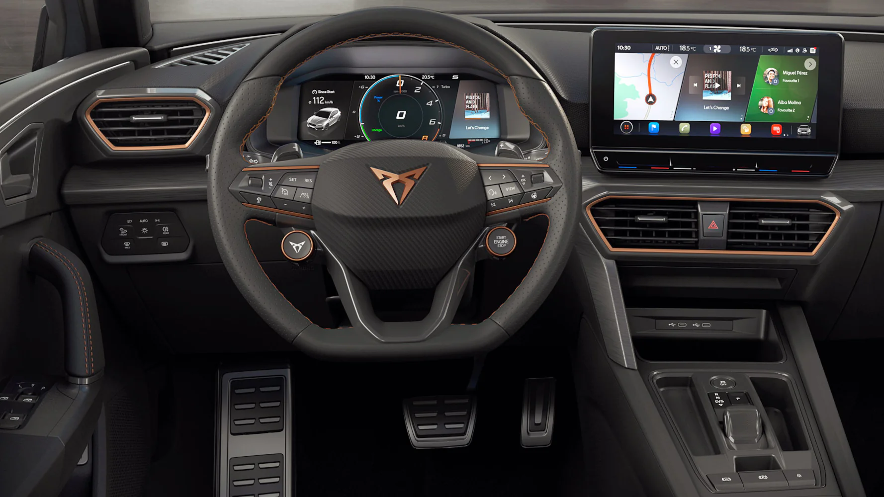 Auto der Fahrschule Marco Zöllig aus Wil, Zuzwil - moderner CUPRA Leon mit Automatikgetriebe für Fahrschüler Kat. B