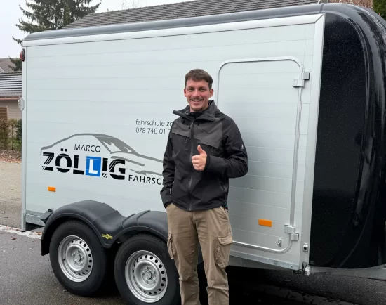 Bestandene Fahrprüfung Kategorie BE in Bürglen TG – Fahrschule Marco Zöllig