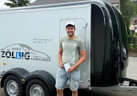 Bestandene Anhängerprüfung in Sulgen – Fahrschule Marco Zöllig